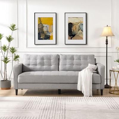 CAVINAS 74" Modern Sofa with Armrests for Living Room,2-Seater Upholstered Couch,High Resilience Love Seat Sofa,Solid Wood Frame Comfy Couch