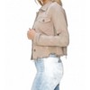 Women's Full Size Raw Hem Button Up Cropped Denim Jacket Plus Size - RISEN - 3 of 4