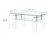 QingMoon Tempered Glass Coffee Table, 2-Tier Storage Center Coffee Table for Living Room and Office - 3 of 4