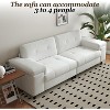 85 Inch Modern 3 Seater Sofa, Deep Seat Chenille Couch with Adjustable Armrest - 4 of 4