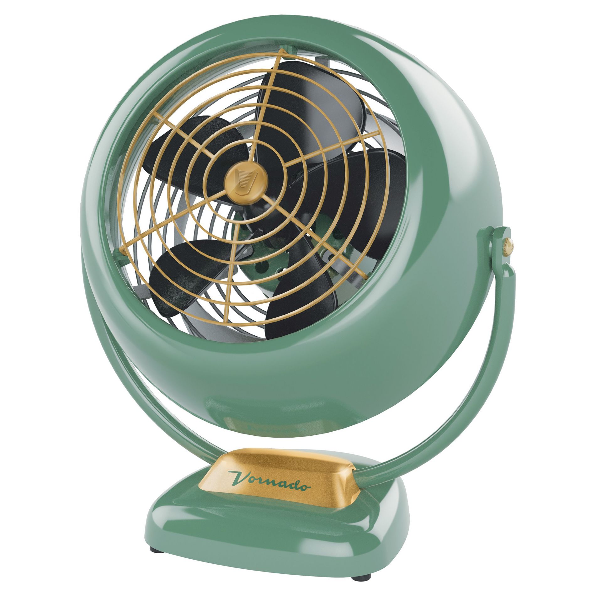 Vornado VFAN Vintage Whole Room Air Circulator Fan Green: Metal Desk Fan, 3 Speeds, Removable Grill, Electric, 5-Year Warranty