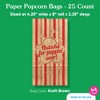 Big Dot of Happiness Movie Night Thanks for Popping Over Popcorn Bags, Favor Snack Treats, Free-Standing Individual Kraft Brown Paper Bags - 25 Count - 4 of 4