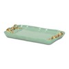 Cheung's Lynza Teal & Gold Ribbon Themed Cast Iron Catchall Tray - 4 of 4