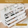 6 Drawer Dresser with Power Outlet and Leg Lights, Modern Wood Dressers & Chests of Drawers with 2 Open Shelves for Bedroom, Living Room - 4 of 4