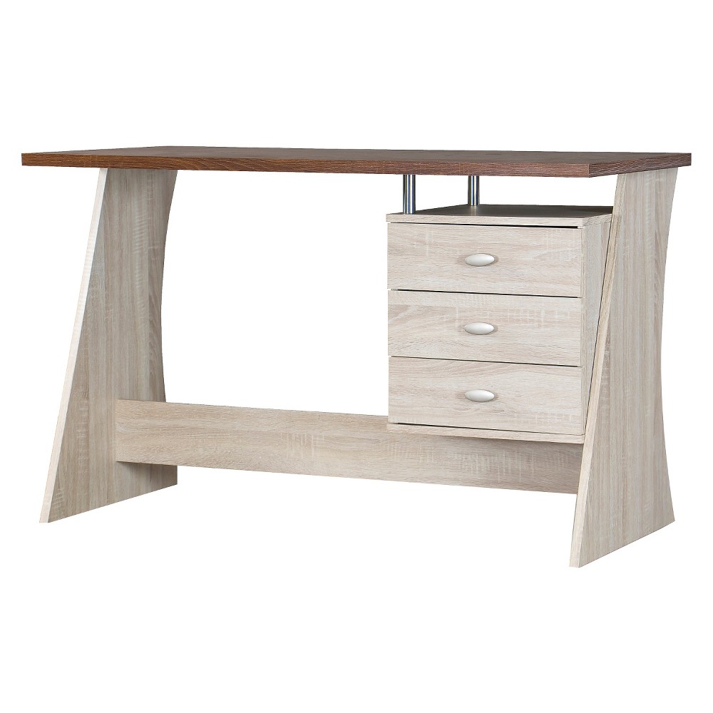 UPC 847321026872 product image for Parallax Writing Desk - Baxton Studio: MDF Composite, Open Storage Shelf, 47.2