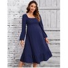 Clearlove Expecting Mothers' Square Neck Long Sleeve Maternity Dress Stretchy Comfort with Flattering Silhouette - 4 of 4