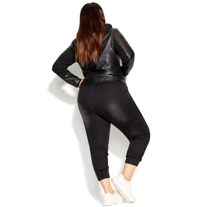 Women's Plus Size Layered Hoodie Jacket - black | CCX, 2 of 4