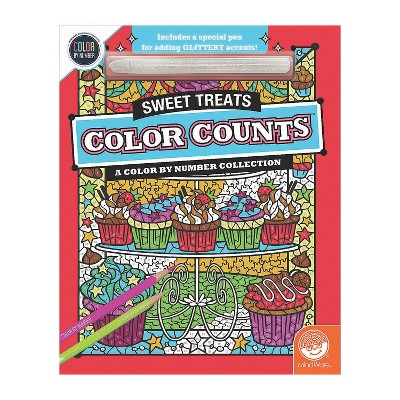 MindWare Color By Number Color Counts: Glitter Sweet Treats - Coloring Books