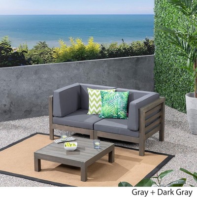 Infurnic Patio Seating Sets Modern Outdoor Furniture Set Featuring Unique Design,Perfect for Gardens, Living Spaces, Gray, 60.5"*30.25"*26.5"