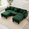 GDFStudio Holasek Modern Boucle Upholstered  U-Shape Sectional Sofa with 2 Movable Ottomans - 4 of 4