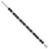 Chisel Stainless Steel Antiqued and Polished with Lava Stone and Sodalite Beads 7.5" Bracelet with 1" Extension - 3 of 4