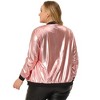 Agnes Orinda Women's Plus Size Bomber Jacket Zip-Up Party Outwear with Pockets - 4 of 4