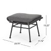 NicBex 2pc Modern Outdoor Montana Ottoman with Iron and Plastic - 3 of 4