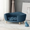 Lyngins Mid-Century Modern Dog Sofa Bed with Birch Legs and Plush Cushion, Elevated Dog Bed Frame for Small Dog (11–25 lbs), Pet Couch Bed - 3 of 4