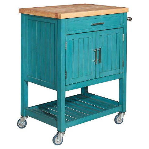 Abigail Kitchen Cart Teal Powell Company Target