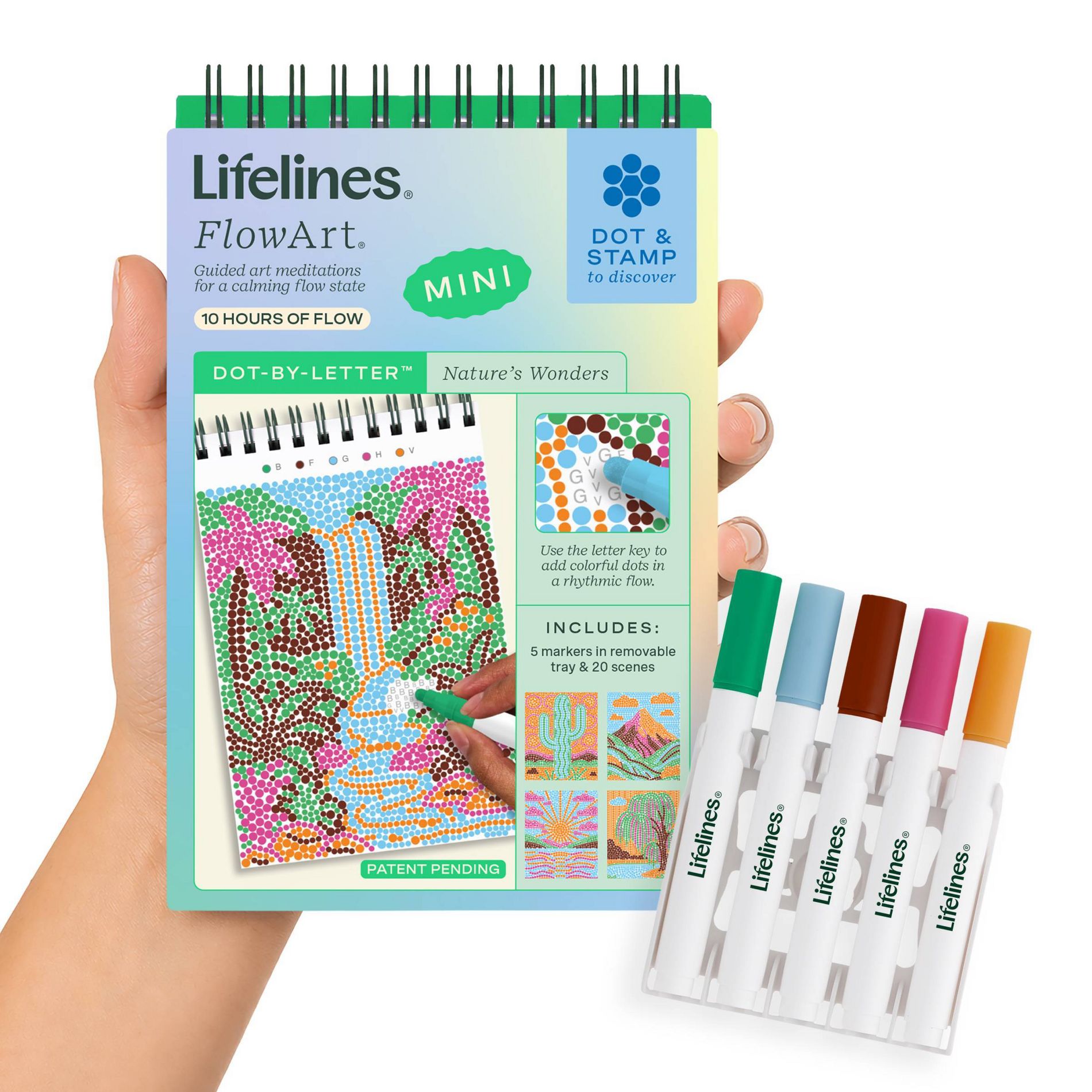 Lifelines FlowArt Mini 1"x4" Nature's Wonders Coloring Activity Book