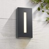 C Cattleya 2-Light Matte Black Integrated LED Hardwired Outdoor Wall Light with Frosted Glass Shade - 2 of 4