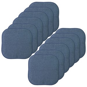 Alexis Memory Foam No Slip Back 16" x 16" Chair Pad Cushion by Sweet Home Collection® - 1 of 4