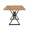 Christopher Knight Home Carol 63" Rustic Metal and Wood X-Shape Dining Table - 4 of 4