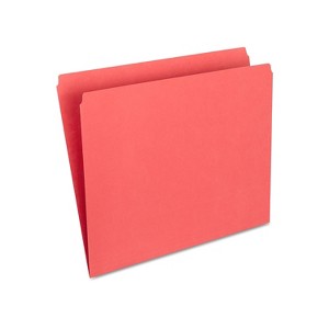 HITOUCH BUSINESS SERVICES File Folder Straight Cut Tab Letter Size Red 100/Box TR509646 - 1 of 4
