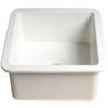 ALFI White Square 18 Inches x 18 Inches Undermount / Drop In Fireclay Prep Sink - 3 of 4
