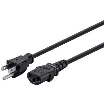 Monoprice Power Cord - 25 Feet - Black | NEMA 5-15P to IEC 60320 C13, 18AWG, 10A/1250W, 3-Prong