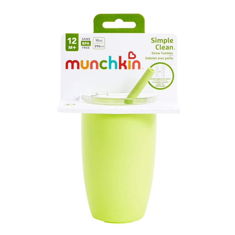 Munchkin 10oz Simple Clean Straw Tumbler Cup for Toddlers - Green, 5 of 7