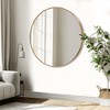 MAYEERTY Hanging Mirror Aluminum Alloy Thin Edge Black Round 35x35x1in - 3 of 4