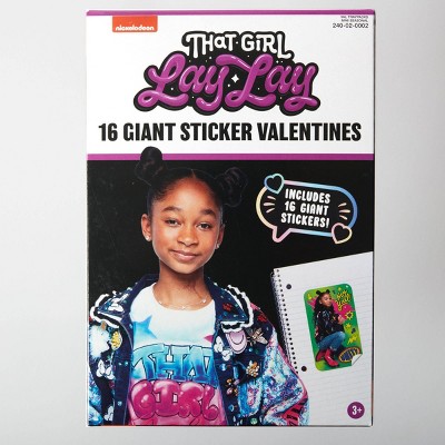 That Girl Lay Lay 16ct Giant Sticker Valentine's Day Classroom Exchange Cards - Paper Magic
