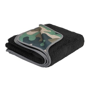 Tirrinia Large Waterproof Outdoor Blanket, Fleece Plush Emergency Blanket, Windproof Camping Blanket for Tailgating Game Day Stadium Concerts Car - 1 of 4