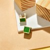 SOHI Women's Cube Stud Earrings - 2 of 3