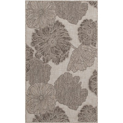Nourison Garden Oasis Floral Flatweave Indoor Outdoor Rug Natural 3' X ...