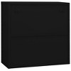 vidaXL Steel Office Cabinet - Black, 35.4"x15.7"x35.4", Tempered Glass Doors, with Lock and Adjustable Shelves, Durable and Easy to Clean. - 4 of 4