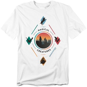 Harry Potter Magical Creatures Diamond Hogwarts Center Adult T-Shirt - 1 of 4