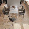GlasFlength Accent Chairs Stackable Simple Seating Set All Weather Versatile For Indoor Outdoor Living Garden Restaurant, Gray, 21.26"*20.08"*31.5" - 3 of 4