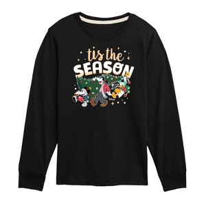 Boys' - Disney - Mickey and Friends Tis The Season Christmas Long Sleeve Graphic T-Shirt - 1 of 4