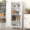 Kumasinova Steel Kitchen Pantry Cabinet with 3 Adjustable Shelves,2 Doors Metal Storage Cabinet with Gold Handles,Anti-Tip for Kitchen,Office - 2 of 4