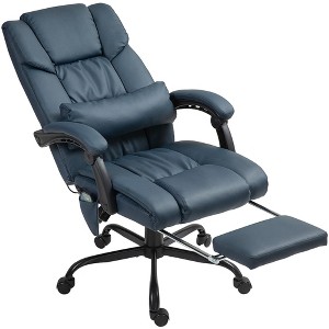 Aghana Digitals Blue High Back Office Chair with 6 Vibration Massage Points, 130° Recline, - 1 of 4
