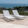 Gulches 2 Set Gray Back Patio Chaise Lounges - Adjustable Outdoor Recliners - 2 of 4