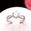 Kerri Engagement Ring Solitaire Cz Sterling Silver Womens Ginger Lyne Collection - image 2 of 4