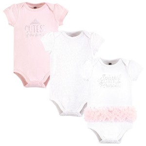 Hudson Baby Infant Girl Cotton Bodysuits, Sparkle Princess Tutu - 1 of 4