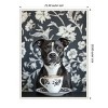 Amanti Art The Latte Loving Staffy by Mowzu  Framed Canvas Wall Art - 3 of 4