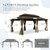 NicBex Permanent Galvanized Steel Roof Outdoor Gazebo with Aluminum Frame, Pavilion Metal Gazebos with Netting & Curtains for Garden, Patios, Lawns - 4 of 4
