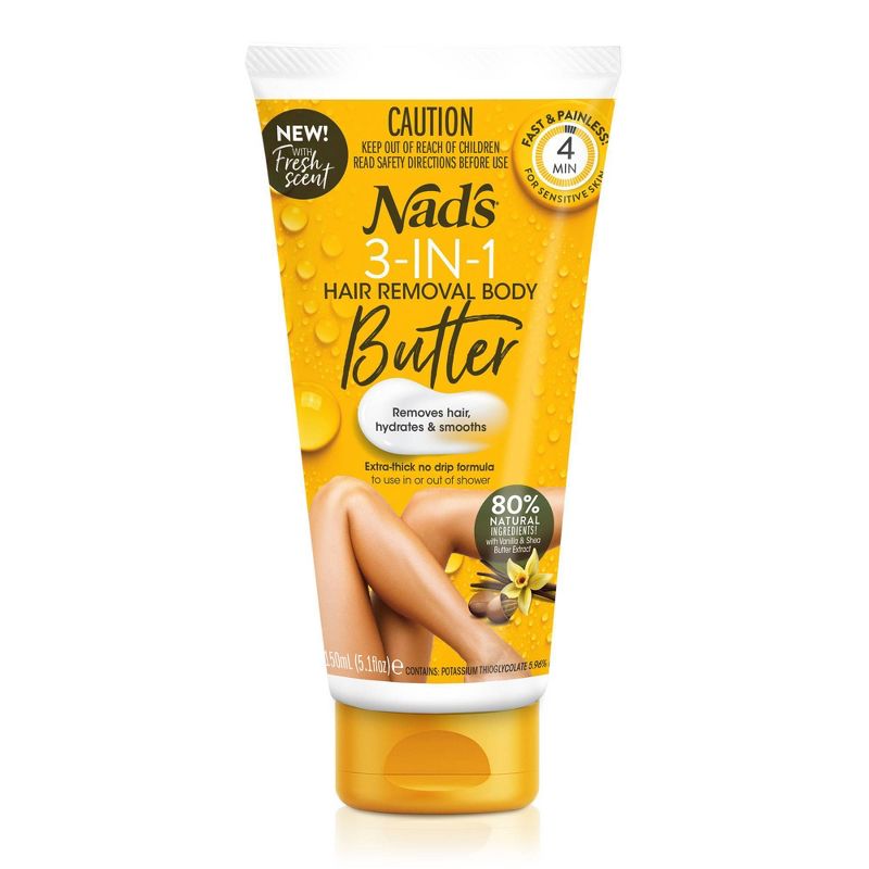 Nad&#39;s 3-in-1 Butter Body Hair Removal Cream - 5.1 fl oz, 1 of 9