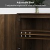 Walnut Sideboard Cabinet, Freestanding Buffet Cabinet with Golden Metal Feet, Wood Storage Cabinet Brown - 4 of 4