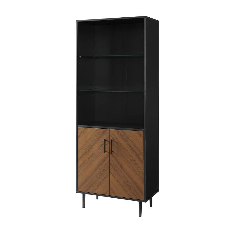 68" 3 Shelf Bookcase Hutch Style Bookmatch Vertical - Saracina Home, 4 of 8