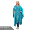 Women Cozy Wearable Fleece Blanket Wrap Shawl Cape With Large Front Pockets, Warm Soft Fuzzy Snuggly Blanket Gift for Woman Wife - Catalonia - 4 of 4