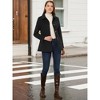 INSPIRE CHIC Women's Work Office Winter Overcoat Single Breasted Point Collar Pea Coat - 3 of 4