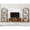 Tribesigns 5-Tier Open Bookshelf, 74.8" Arched Bookcase Display Rack with Metal Frame - 2 of 4