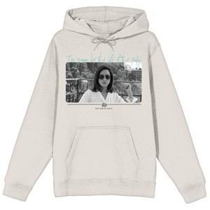 White Lotus Harper I'm Gonna Be The Life Of The Party Long Sleeve Sand Adult Hooded Sweatshirt - 1 of 3